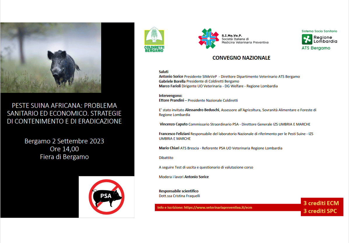 PSA, domani a Bergamo il convegno SIMeVeP