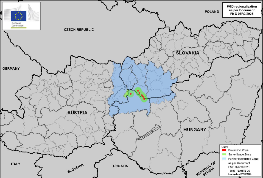 Afta epizootica, ulteriore rafforzamento delle misure di controllo