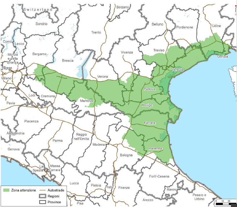 Influenza aviaria, istituita la zona di attenzione